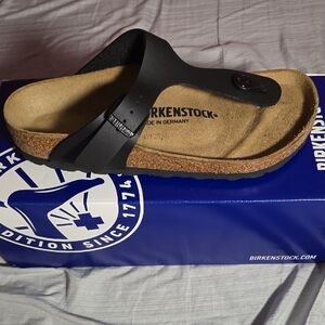 Birkenstock Black and Tan Men's Sandals